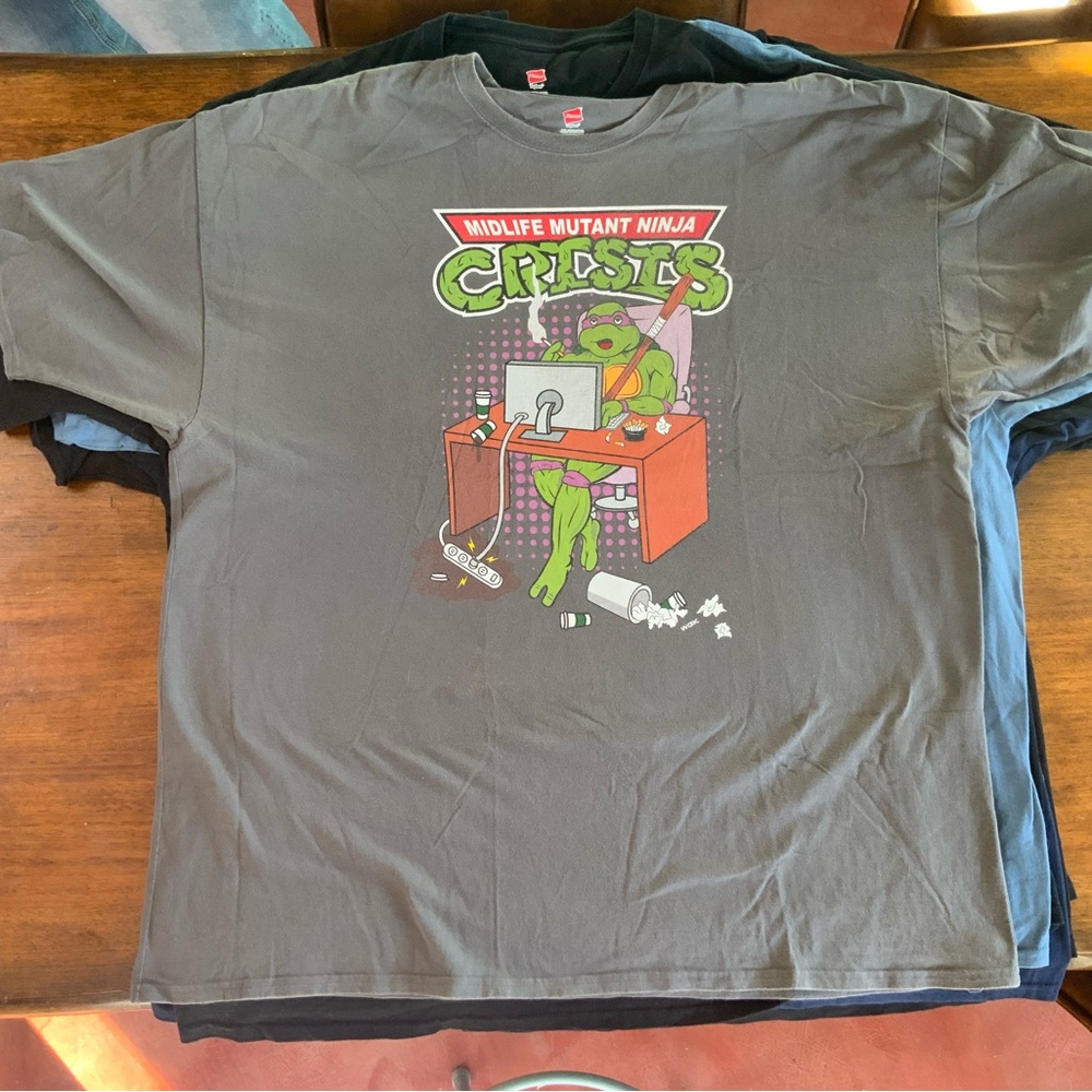 TMNT parody pop culture graphic tee